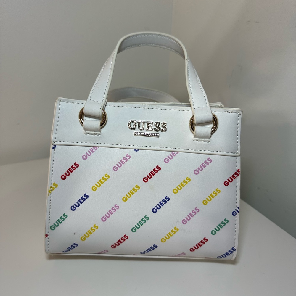mini guess multicolor pint bag.